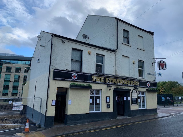 The Strawberry Pub sits in the shadow of St James' Park in Newcastle