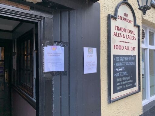The Strawberry Pub sits in the shadow of St James' Park in Newcastle