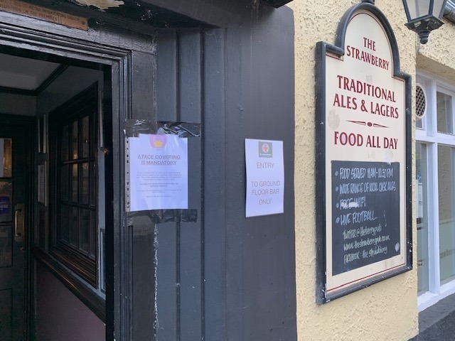 The Strawberry Pub sits in the shadow of St James' Park in Newcastle